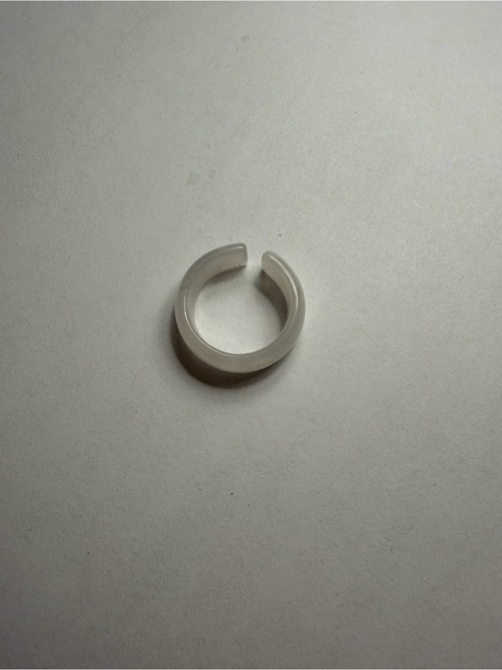 Minimalist White Resin Open Band Ring - Women Accessories